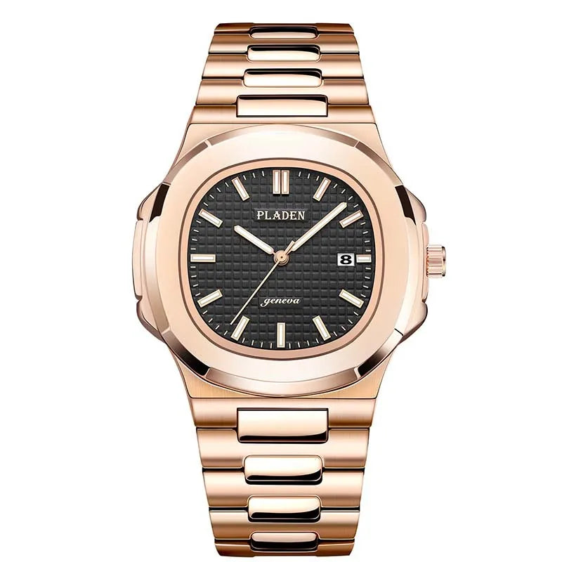 PLADEN Brand Watch hot Classic Men's High-end Fashion Business Stainless Steel Waterproof Quartz Watch