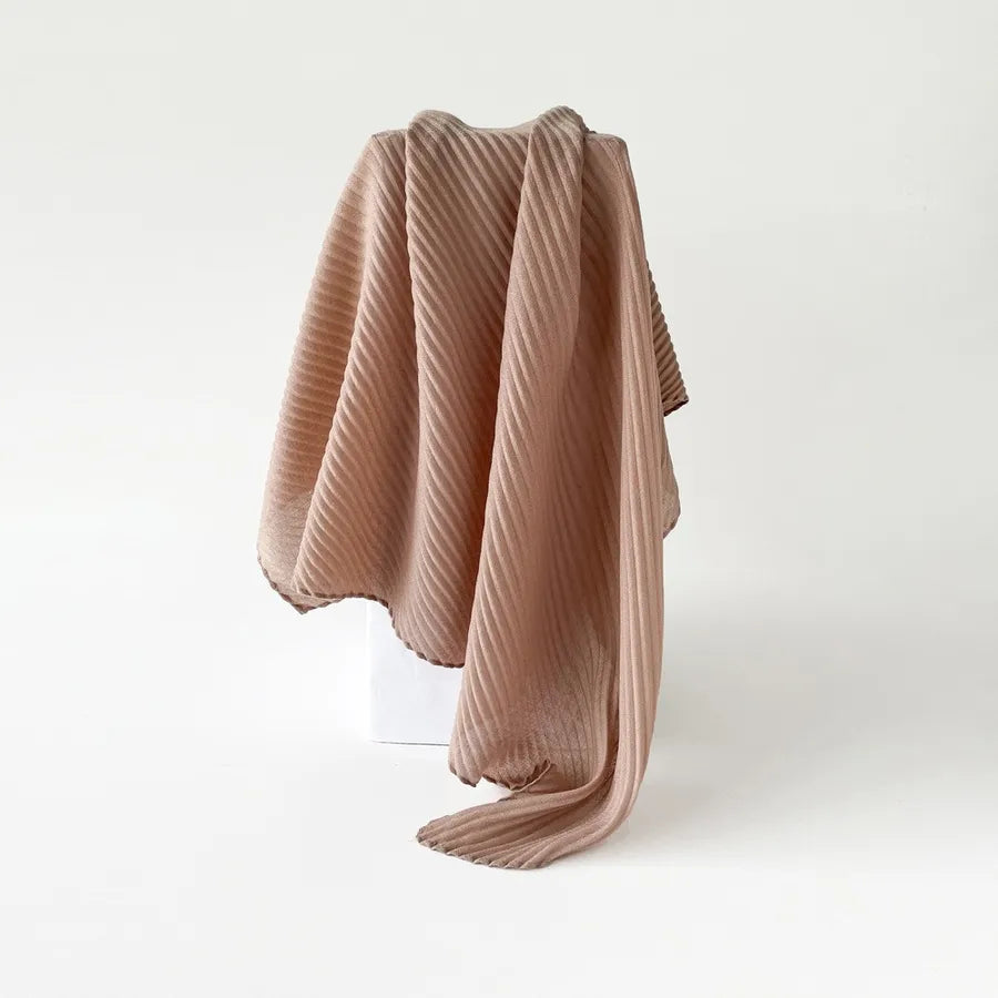 Women's Elegant Simple Style Solid Color Imitation cotton and linen Silk Scarf