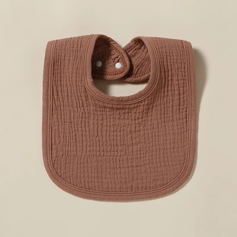 Newborn baby cotton gauze saliva towel 4-layer U bib absorbent Milk cushion towel small bib  explosions 11 colors