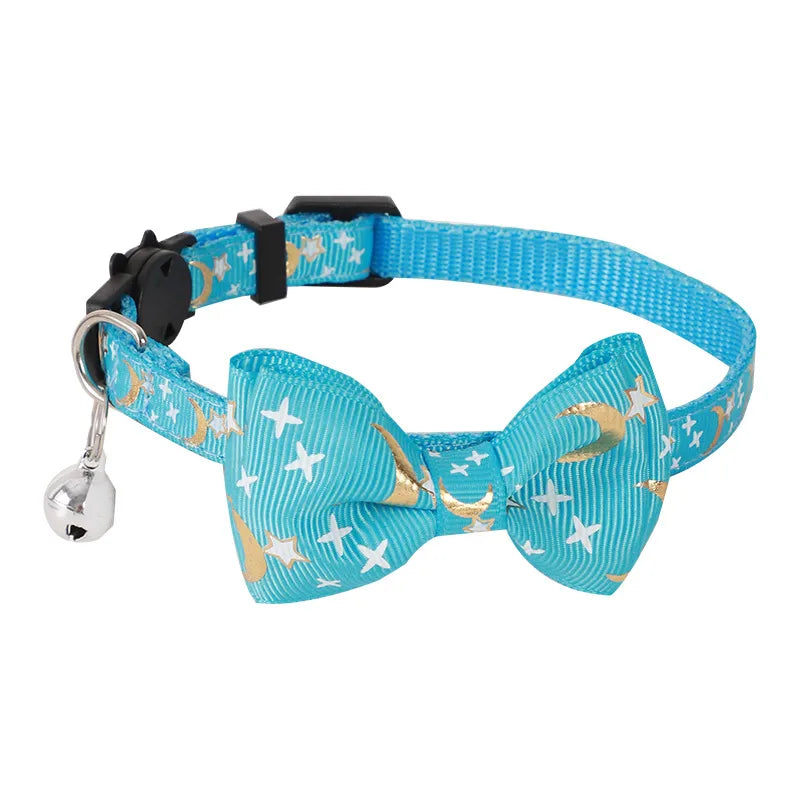 casual classic style polyester bow knot pet collar