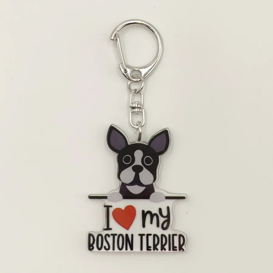 Ethnic Style Simple Style Letter Dog Arylic Unisex Keychain