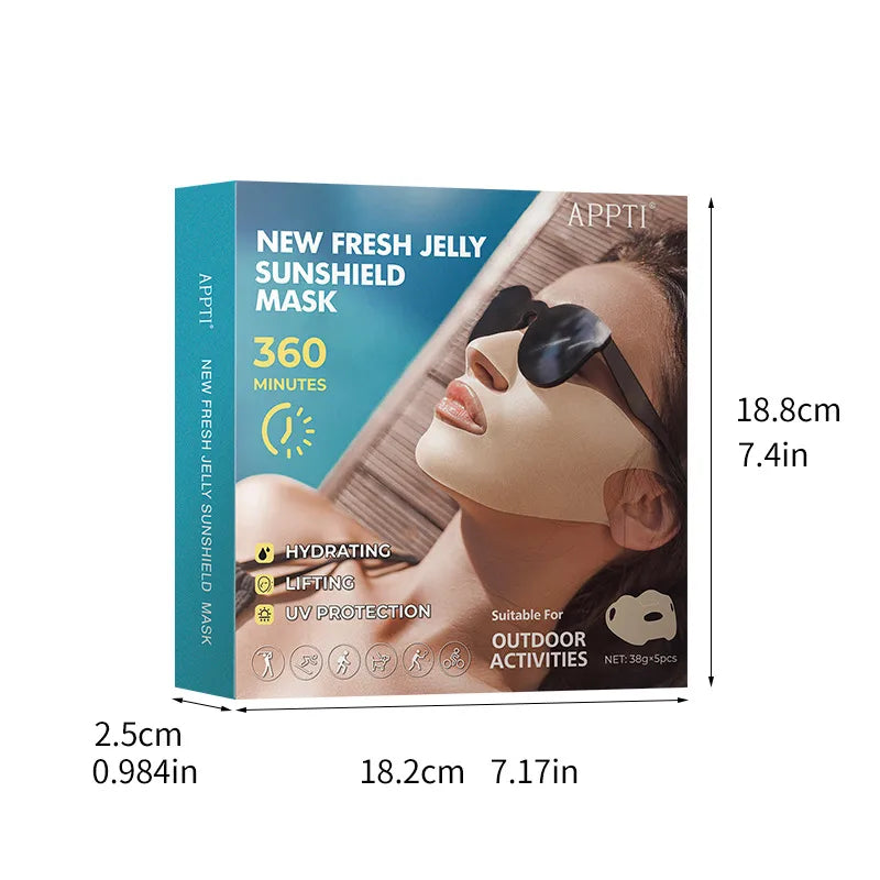 Outdoor Sports Golf Jelly Mask Uv Protection Hydrogels Full Face Mask Stickers Export Trade