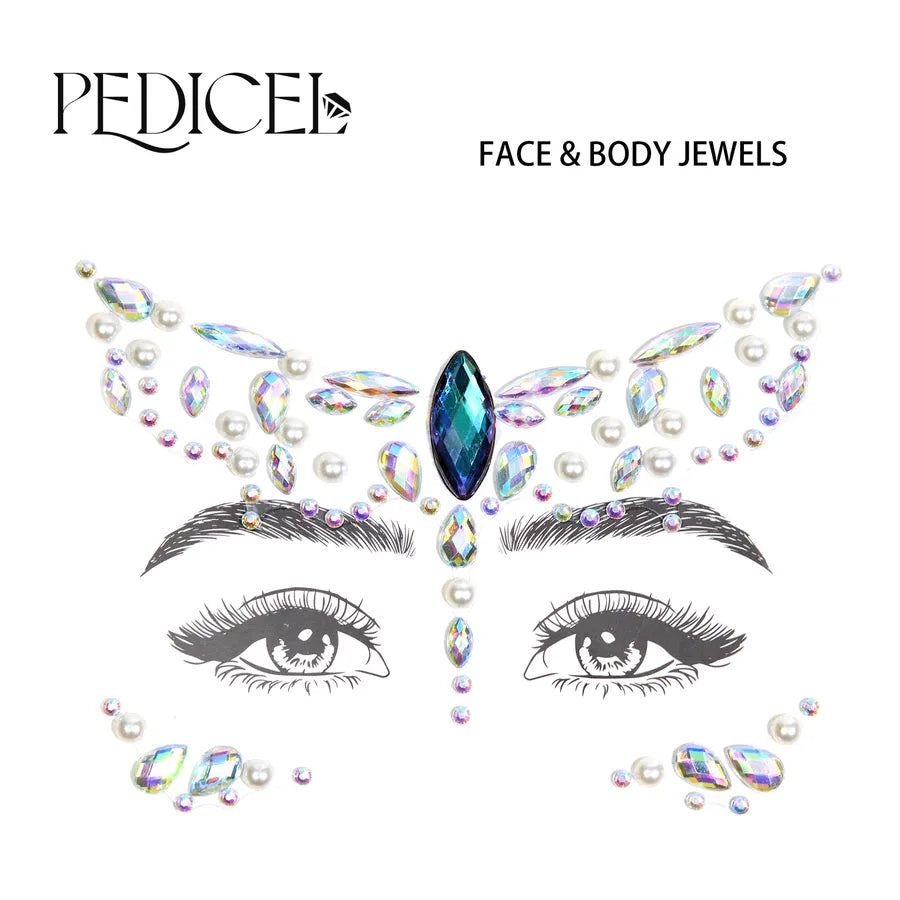 Multicolor Rhinestone Tattoos & Body Art 1 Piece
