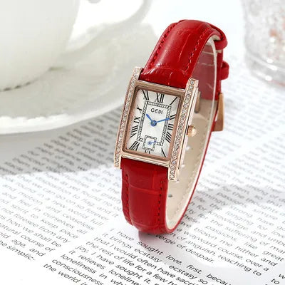 Simple Style Solid Color Buckle Quartz Watch Women's Watches