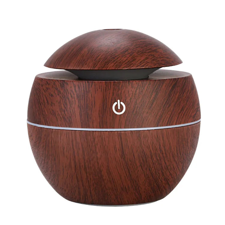 in stock mushroom humidifier spray mute usb vase humidifier aromatherapy machine mini wood grain round humidifier