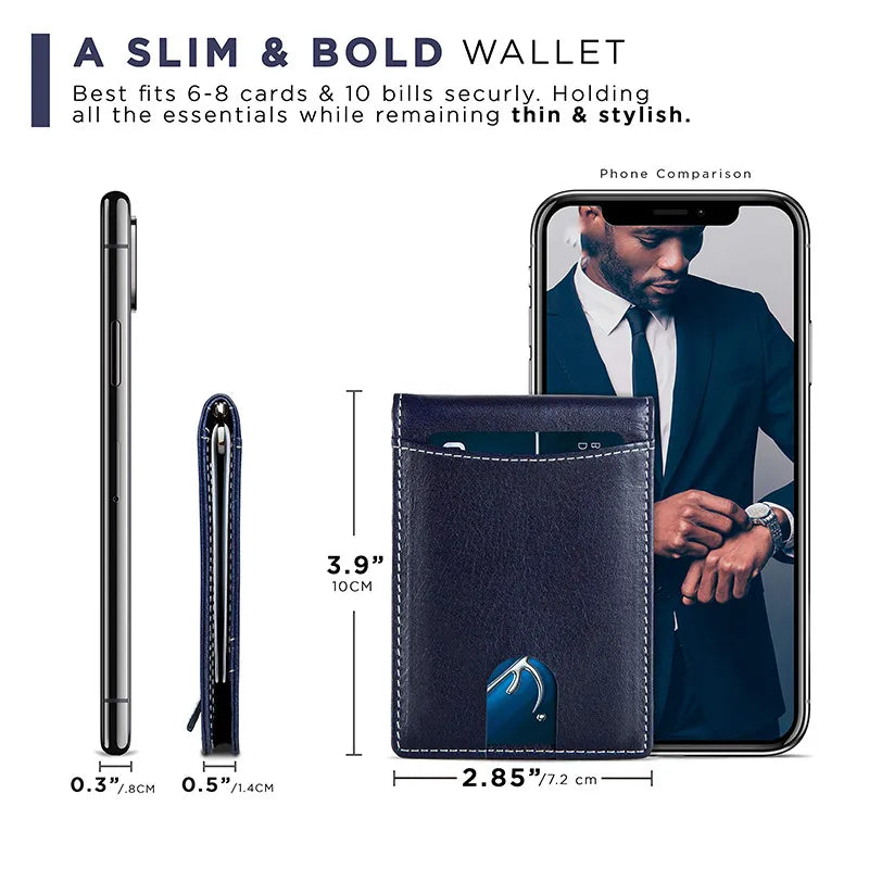 Men's Solid Color pu Flip Cover Small Wallets