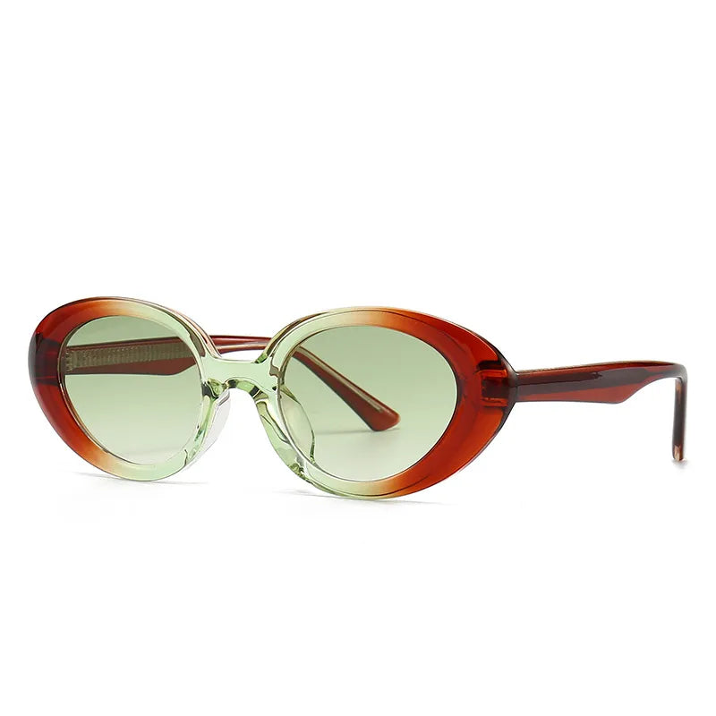 vacation color block ac oval frame full frame men's sunglasses