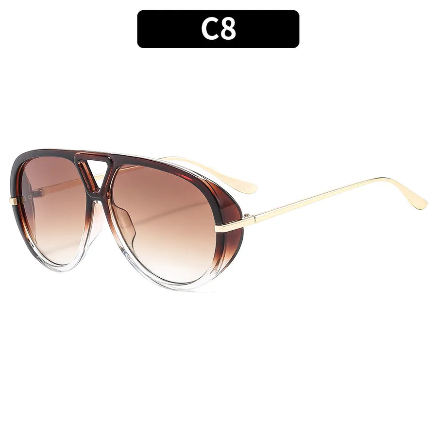 Casual Solid Color Ac toad glasses Full Frame Women's Sunglasses