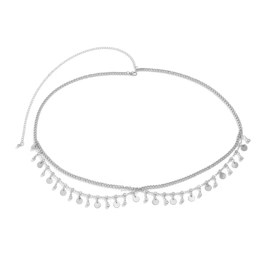 Jewelry Bikini Rhinestone Chain Waist Decoration Multi-layer Body Chain Star Rhinestone Tassel Waist Chain Women