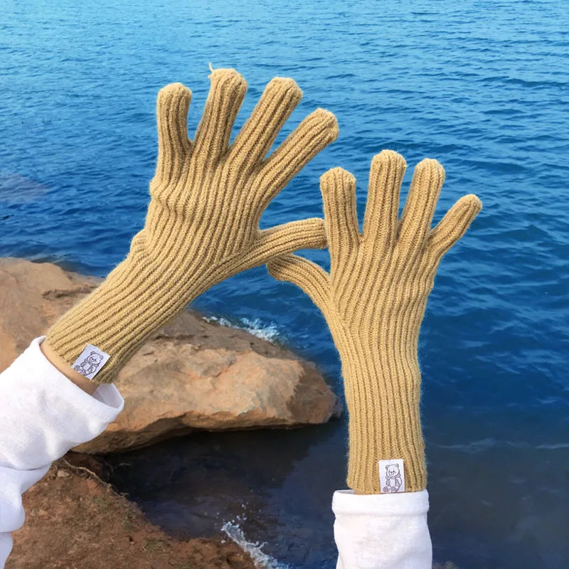 Women's Basic Modern Style Simple Style Solid Color Gloves