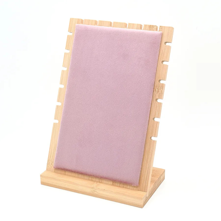 1 Pc/Package Cloth Bamboo Flannel Handmade Simple Style Korean Style Simple Solid Color Rectangle Jewelry Display Jewelry Rack
