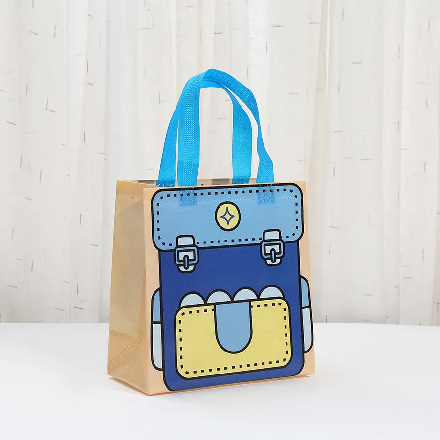 Business Cartoon Nonwoven Holiday Banquet Travel Gift Bags Party Supplies Gift Wrapping Supplies 1 Piece