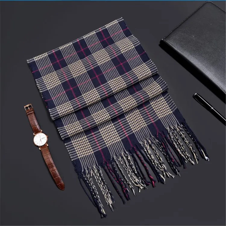 Network explosions men's high-end scarf imitation cashmere  youth leisure scarf gift scarf factory wholesale