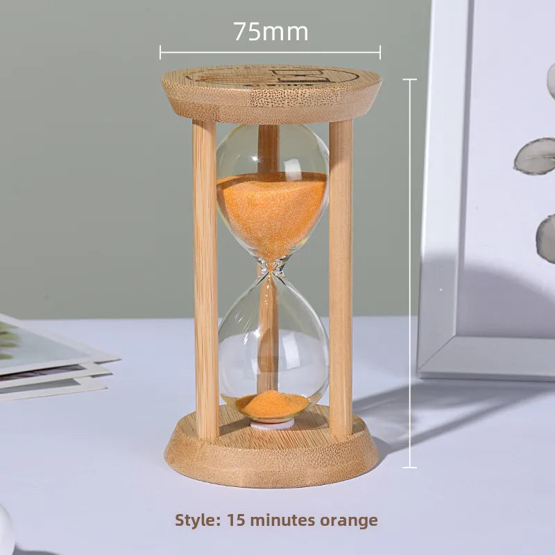 Creative bamboo fluorescent  timer home bedroom ornaments 1-30 minutes luminous time  high sense