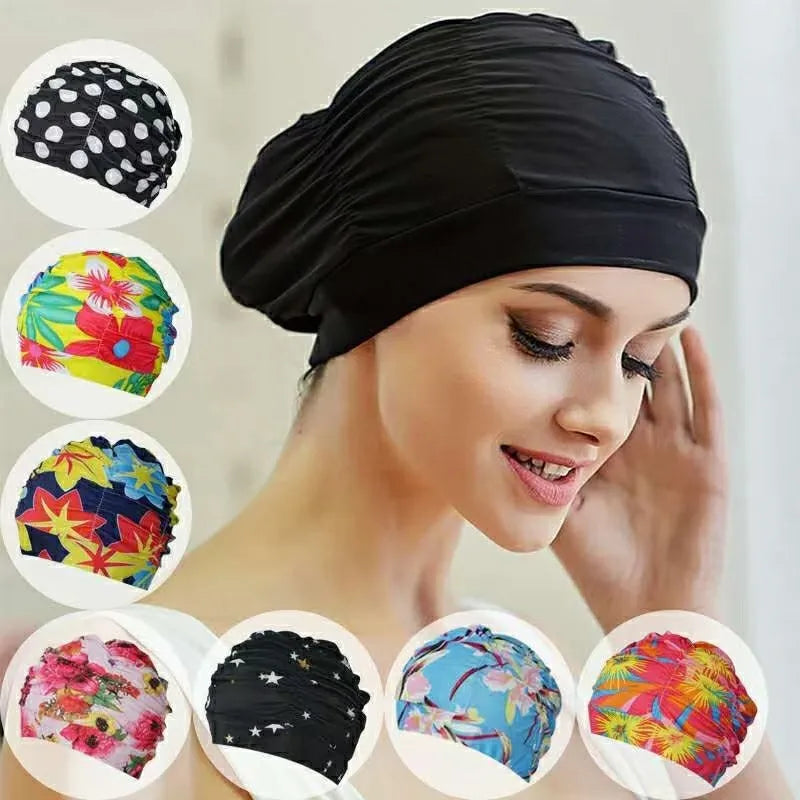 Casual Solid Color Nylon Swimming Cap Swimming Accessories 1 Piece