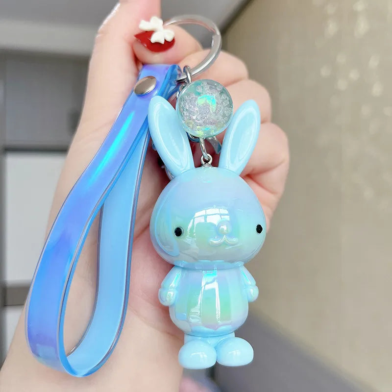 cute rabbit arylic women's keychain 1 piece