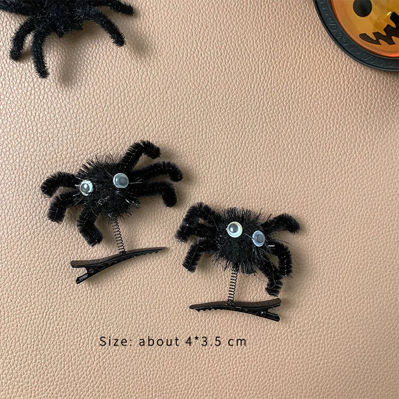 exaggerated funny pumpkin arylic plush hair clip