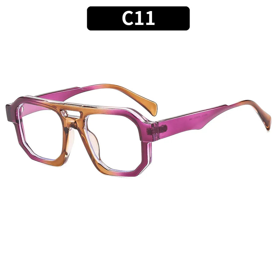 Casual Solid Color Ac Square Full Frame Men's Sunglasses