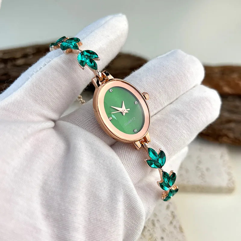 Simple Style Leaf Buckle Quartz Women's Watches