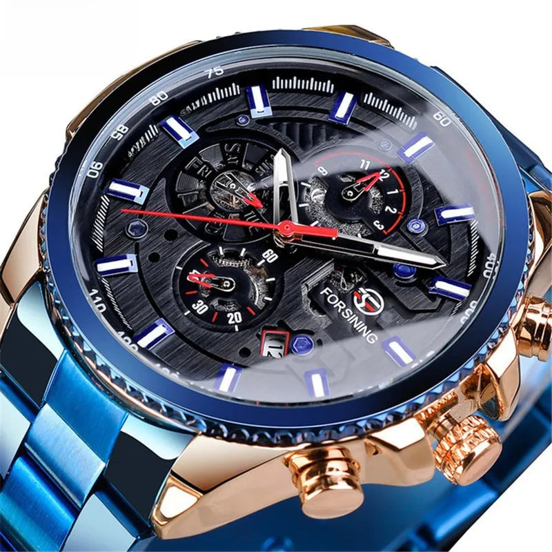 New hot sale forsining waterproof multifunctional mechanical watch men's fashion automatic mechanical watch