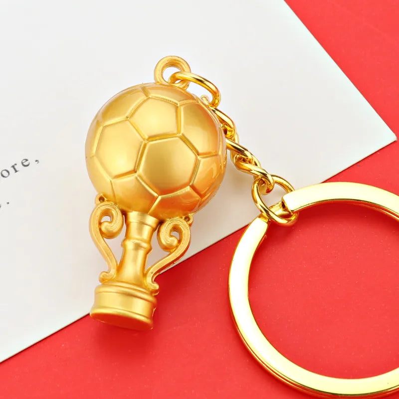 fashion football alloy unisex keychain 1 piece