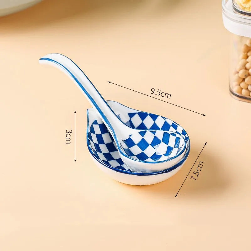 Casual Classical Lattice Flower ceramics Tableware 1 Piece 1 Set