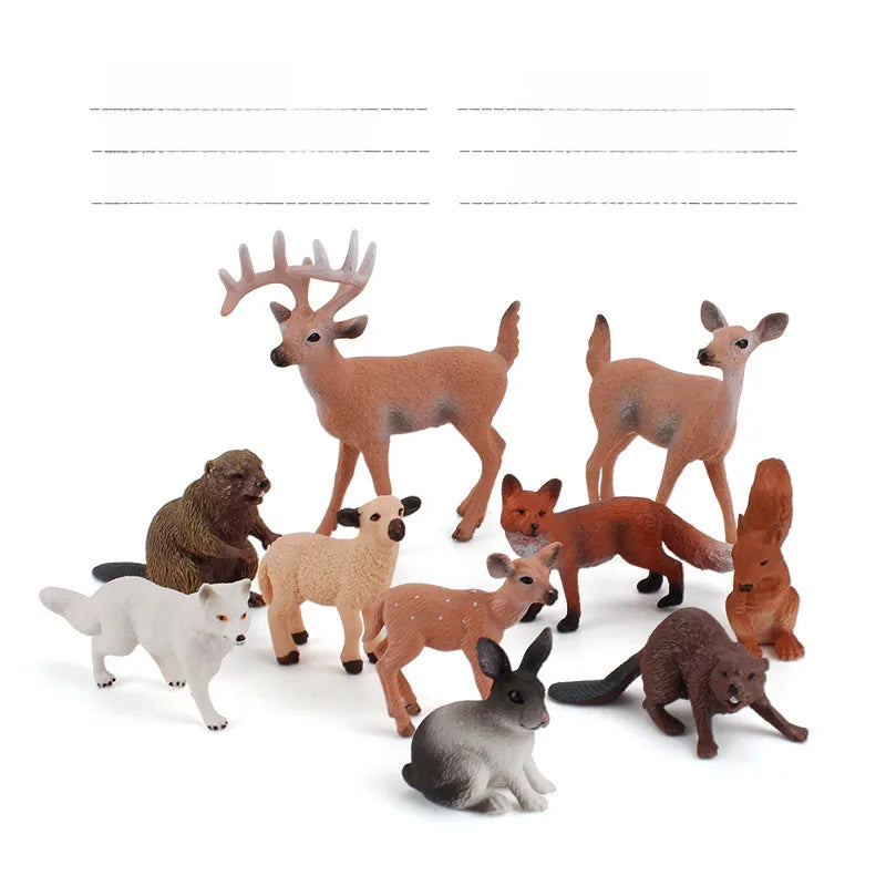 simulation mini farm poultry chicken duck goose cow gold small animal miniature model sand table ornaments wholesale