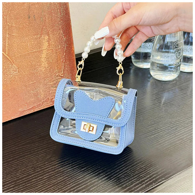 Summer New Crossbody Bag Cute Stylish Bag Pearl Classic Style Chain Transparent Handbag Shoulder Bag