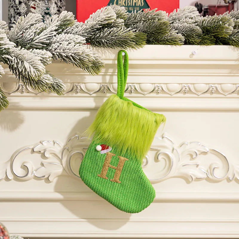 Christmas Nordic Style Cartoon Style Classic Style Christmas Hat Letter Nonwoven Polyester Party Festival Christmas socks Decorations Hanging Ornaments