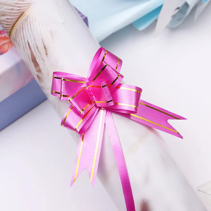 Free Shipping 15# Trumpeter Flower Christmas Holiday Decoration Gift Packaging PP Plastic Flower Bow Ribbon