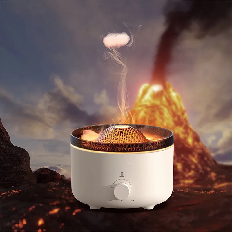 New fire charcoal simulation flame volcano aromatherapy machine desktop humidifier home indoor small diffuser humidifier