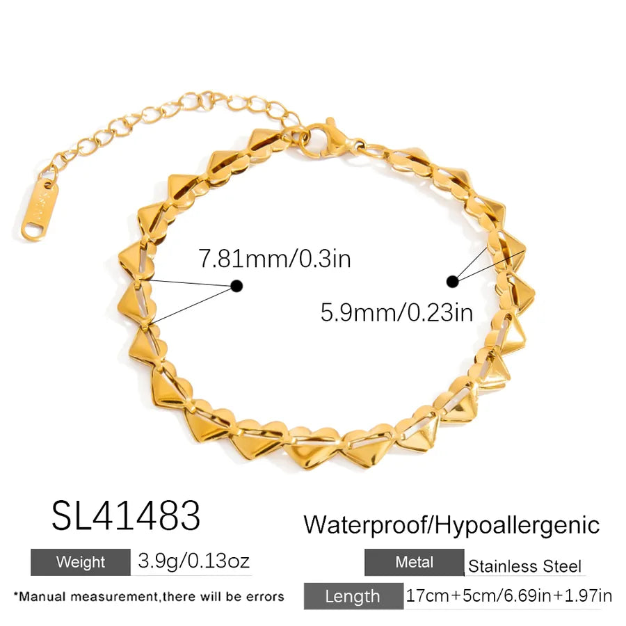 Vacation Artistic Infinity 304 Stainless Steel 18K Gold Plated Bracelets In Bulk