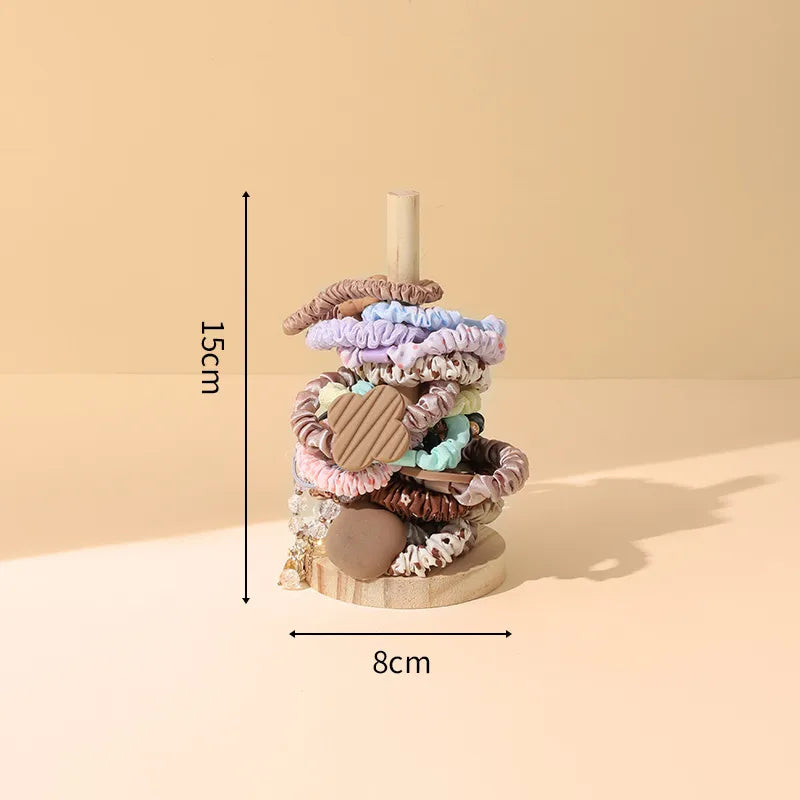 1 Piece solid wood Simple Style Solid Color Jewelry Display