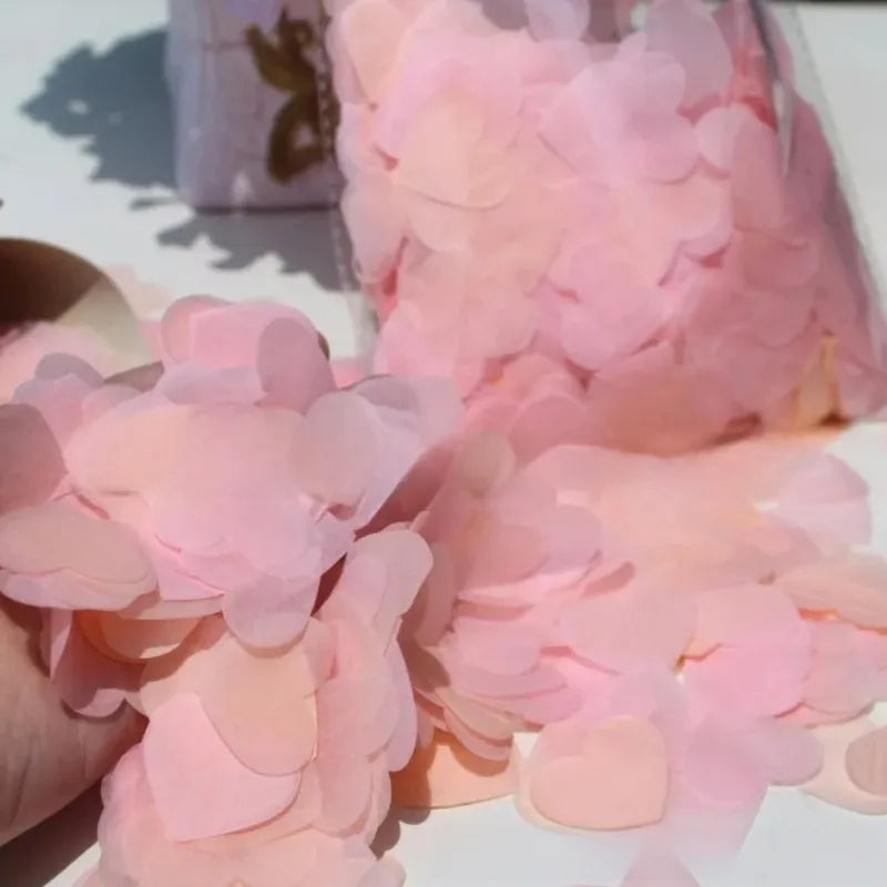 2.5cm heart-shaped love paper pieces Valentine's Day wedding venue hand-held throwing paper scraps transparent balloon filler