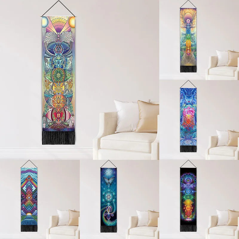 glam classical landscape polyester tapestry artificial decorations
