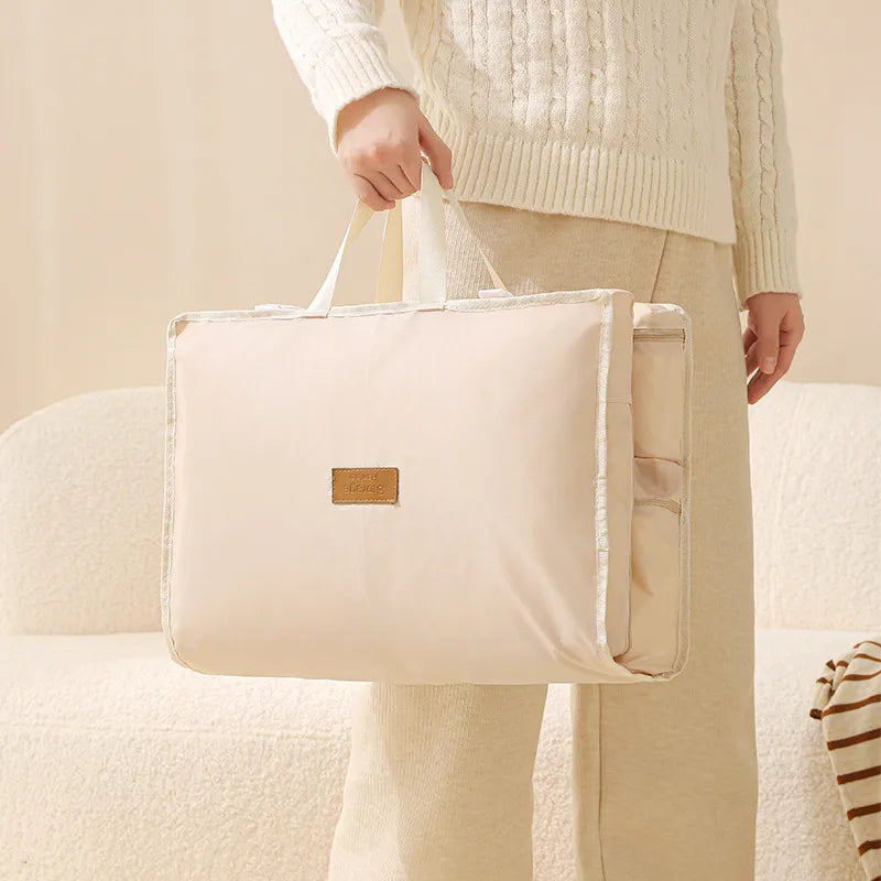 Vacation Classic Style Solid Color Diagonal cloth Storage Bag