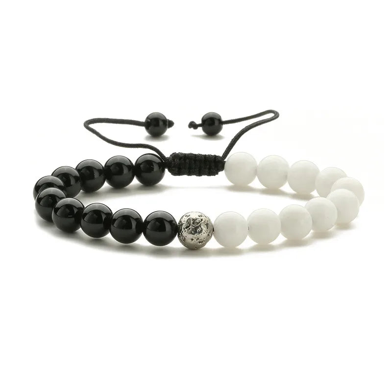 Retro Classic Style Geometric natural stone Volcanic rock Tiger Eye Bracelets In Bulk