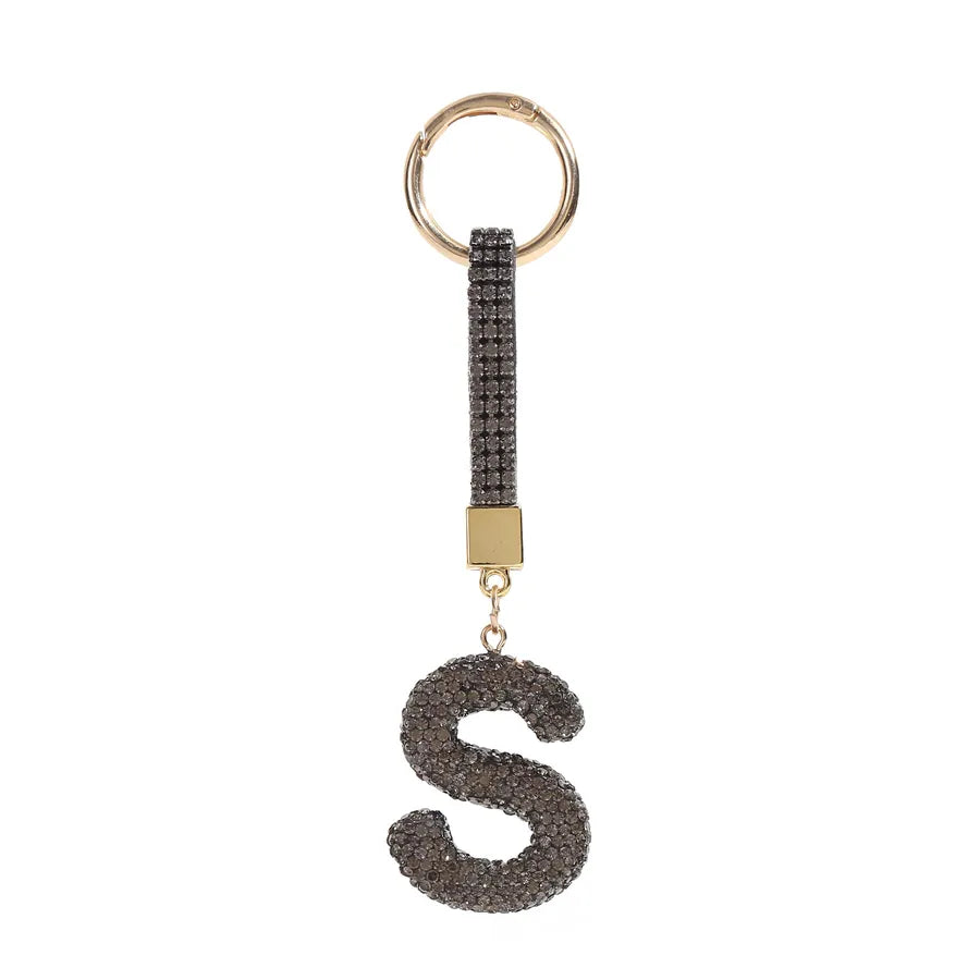 Hot Letter Keychain Full Diamond Car Key Pendant Diamond Bag Keychain