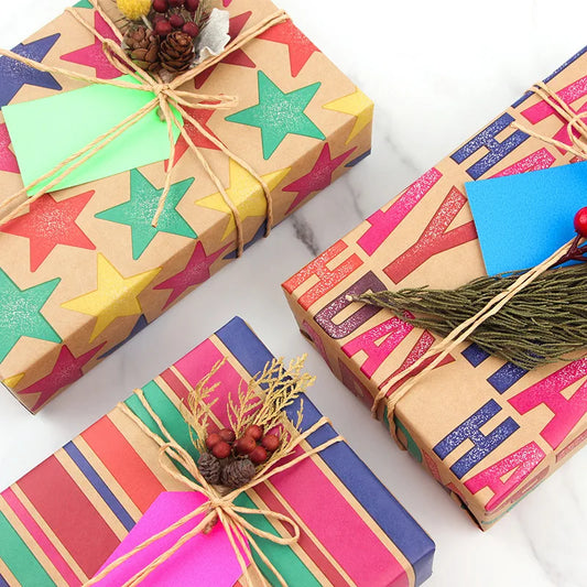 Big Size Gift Paper Valentine's Day Birthday Party Gift Wrapping Paper Vintage Kraft Paper Wholesale