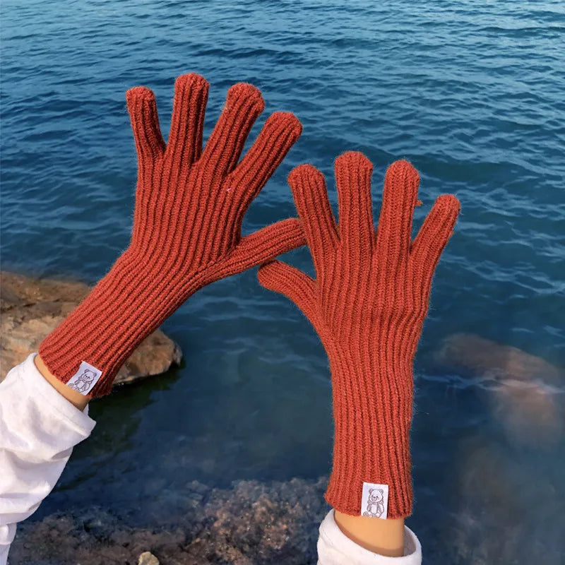 Women's Basic Modern Style Simple Style Solid Color Gloves