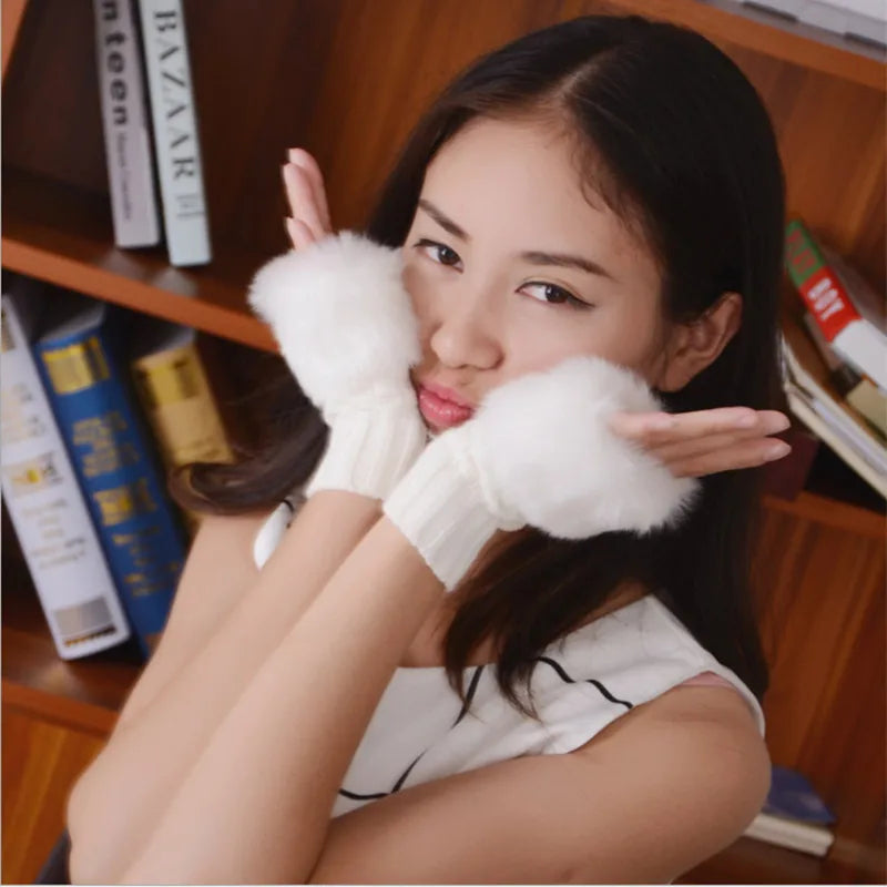 Women's Sweet Simple Style Solid Color Gloves