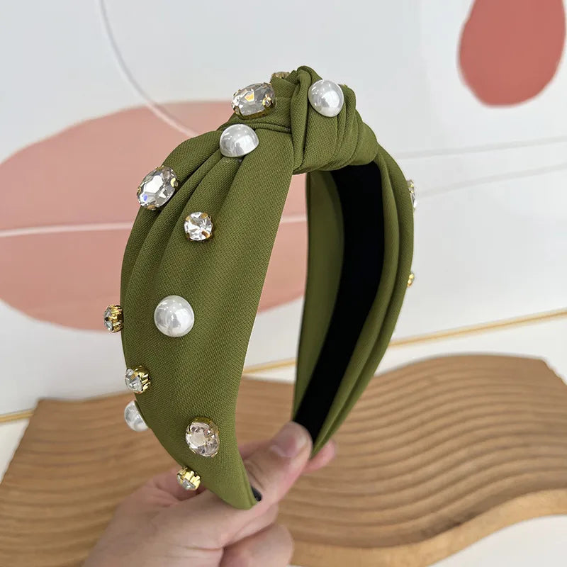 Elegant Lady Women's Solid Color Knot Cloth Hair Band