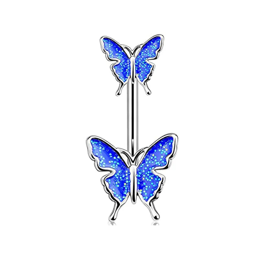 1 Piece Belly Rings Simple Style Color Block 304 Stainless Steel Inlay Zircon