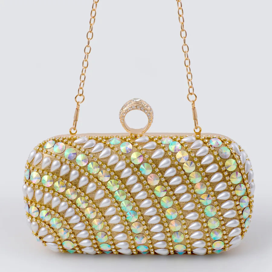 Plastic Metal Glittery Square Evening Bags
