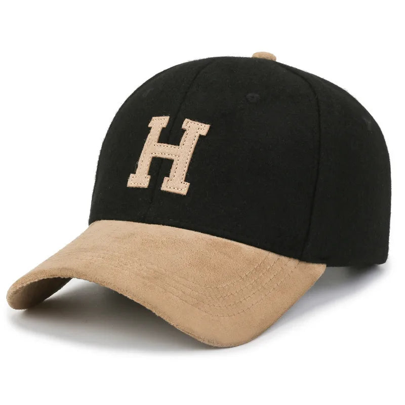 women's basic simple style letter embroidery curved eaves baseball cap