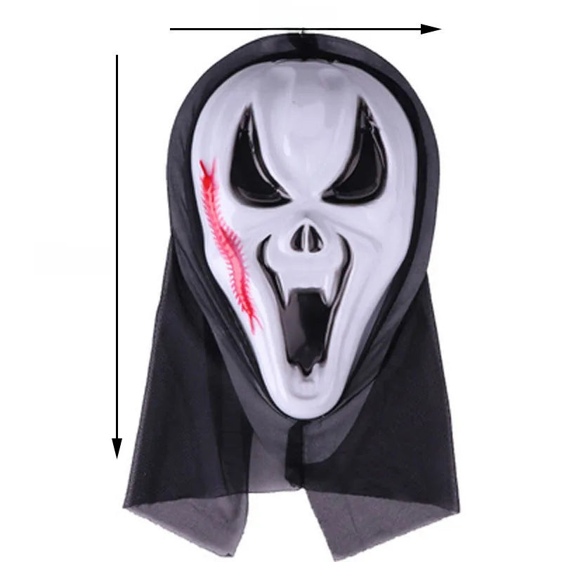 Halloween horror mask party masquerade whole person grimace scream pullover mask skeleton ghost mask