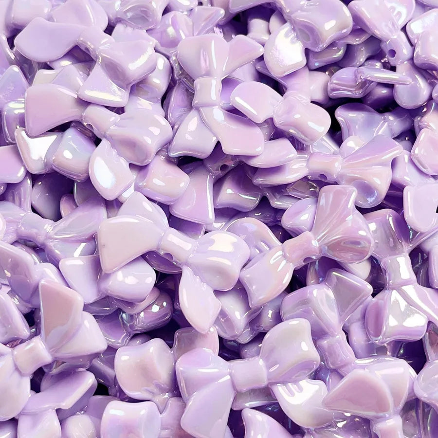 10 PCS/Package Plastic Resin Bow Knot Beads