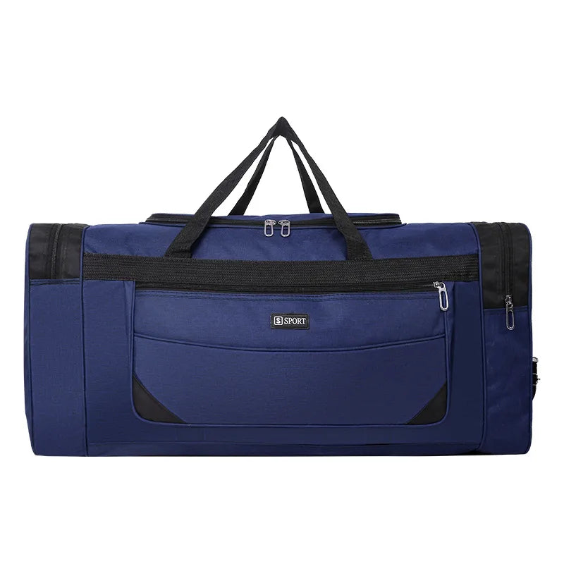 unisex basic solid color nylon travel bags