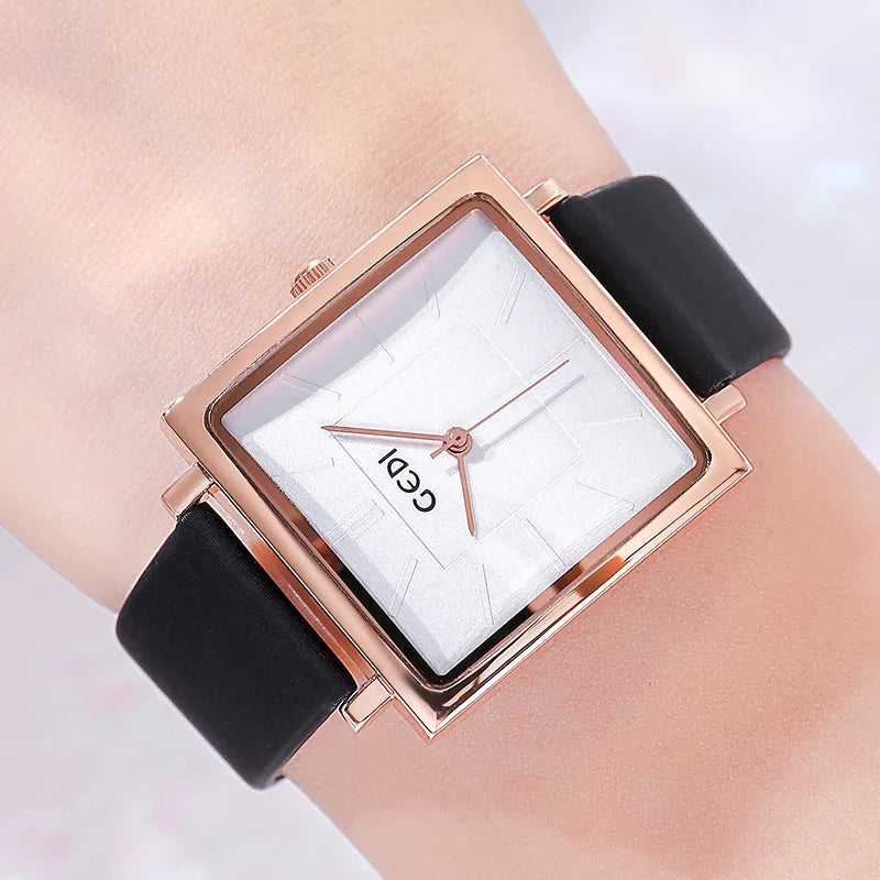 Simple Style Solid Color Buckle Quartz Watch Women's Watches