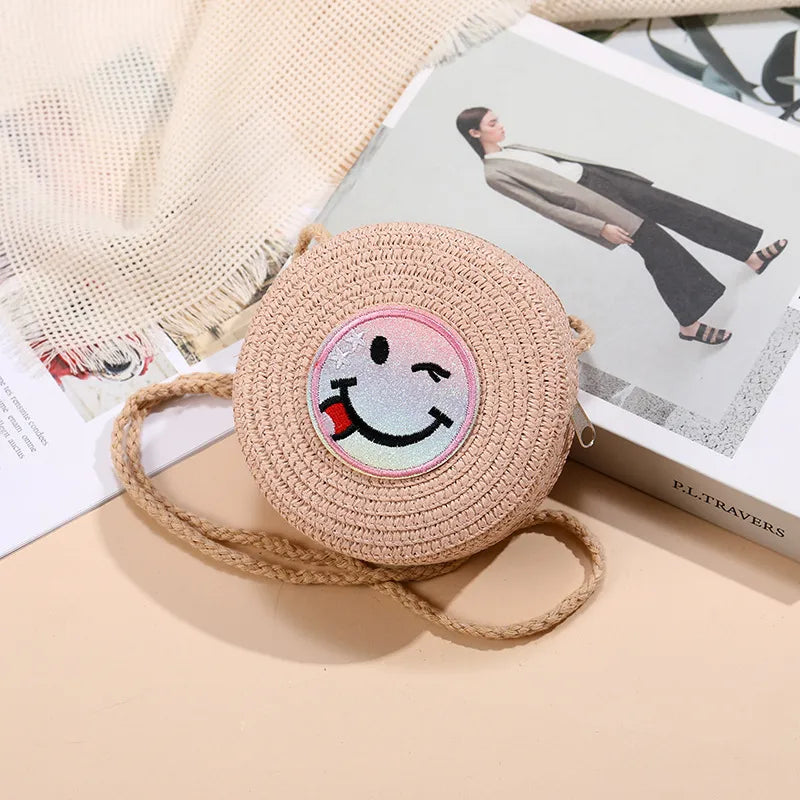 Beach Island Straw Bag Woven Bag Women's  New Seaside Bohemian Straw Bag Crossbody Small Bag Cute